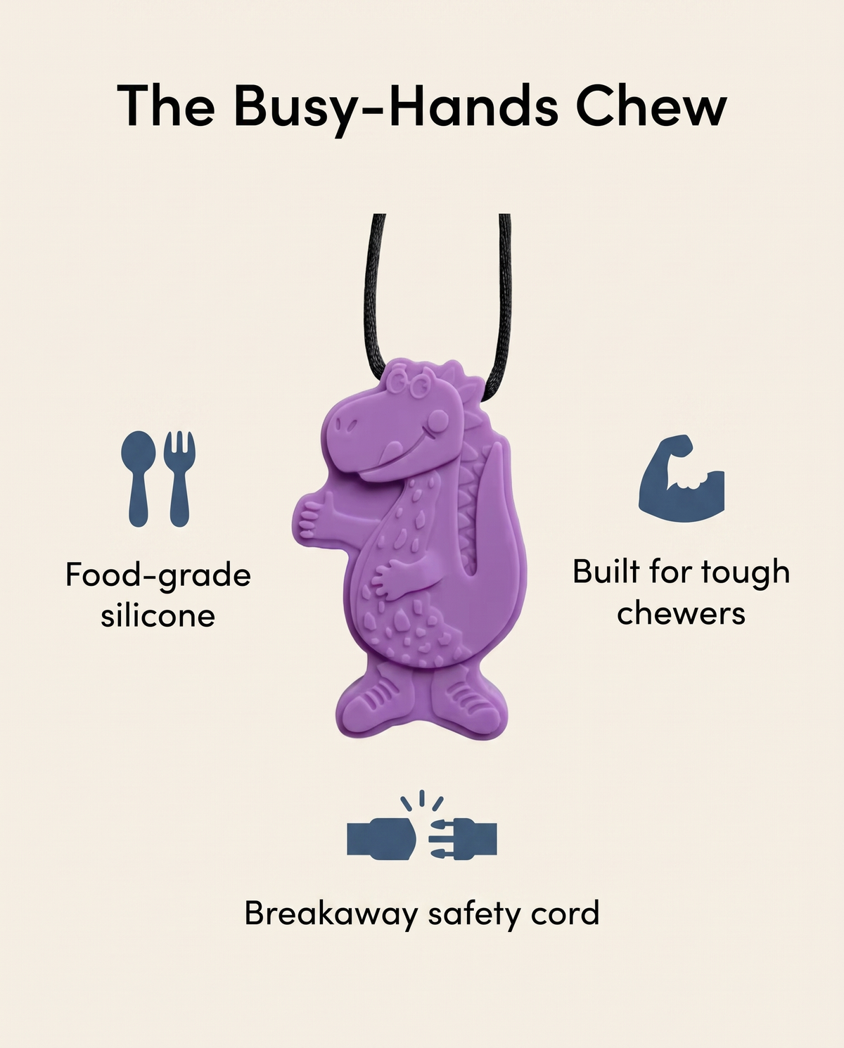 Silicone Chew Pendant for Busy Mouths